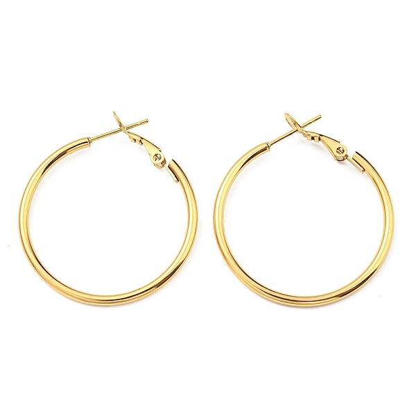 Ion Plating(IP) 316 Surgical Stainless Steel Hoop Earrings for Women