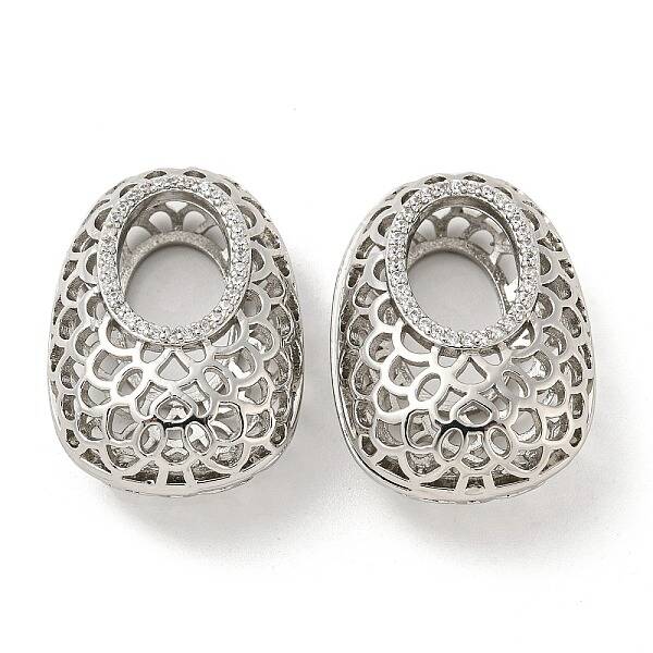 Brass Micro Pave Cubic Zirconia Pendants