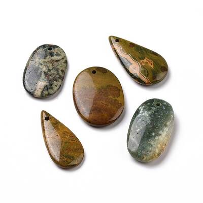 Natural Ocean Jasper Pendants