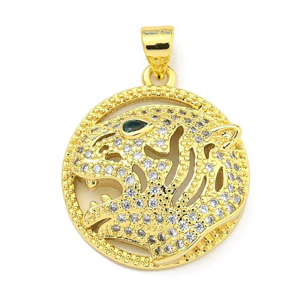 Brass Micro Pave Cubic Zirconia Pendants