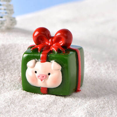 Christmas Themed Resin Gift Box Figurine