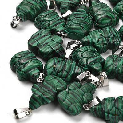 Synthetic Malachite Pendants