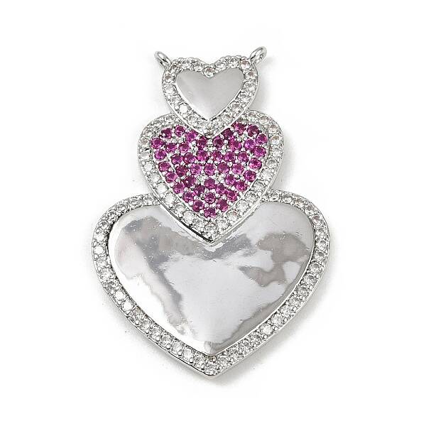 Brass Micro Pave Cubic Zirconia Pendants