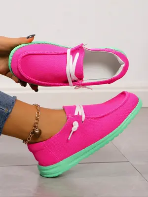 Women's Casual Minimalist Lace-up Flat Shoes, Trendy Soft Comfy Sneakers, All-match Chic Shoes for Women & Girls for Daily We...