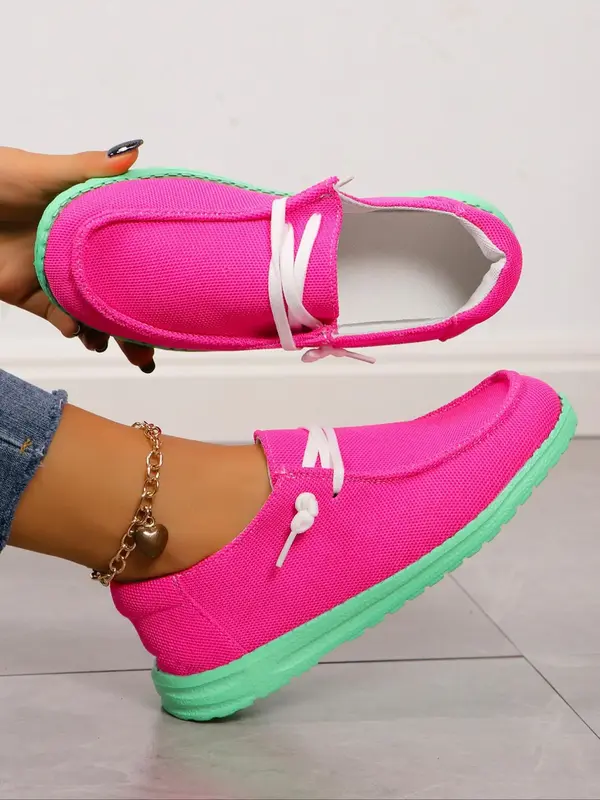 Women's Casual Minimalist Lace-up Flat Shoes, Trendy Soft Comfy Sneakers, All-match Chic Shoes for Women & Girls for Daily We...