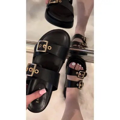 Ailani Platform Sandal - Black (Wide Friendly)