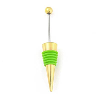 DIY Beadable Alloy Red Wine Stopper