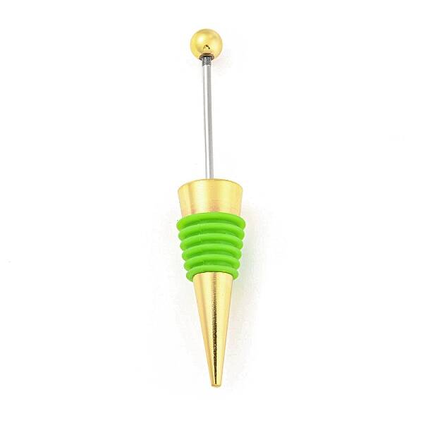 DIY Beadable Alloy Red Wine Stopper