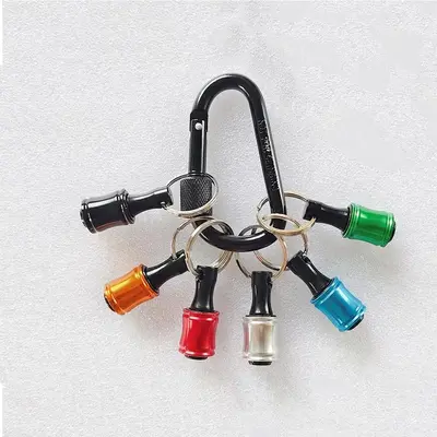 1/4 Inch Quick Release Tool Bit Holder, Drill Extension Bar Holder Adapter with Key Ring, Quick Change Bit Holder for Electri...
