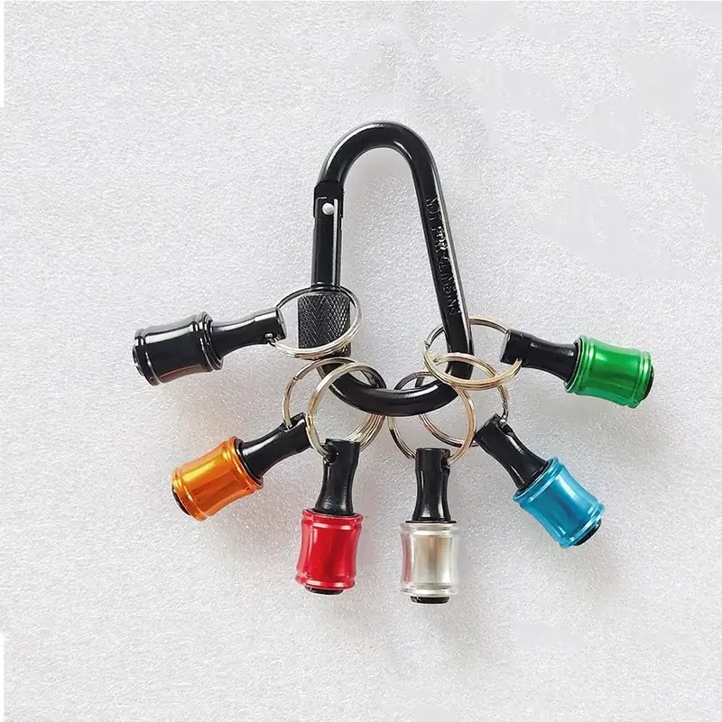 1/4 Inch Quick Release Tool Bit Holder, Drill Extension Bar Holder Adapter with Key Ring, Quick Change Bit Holder for Electri...