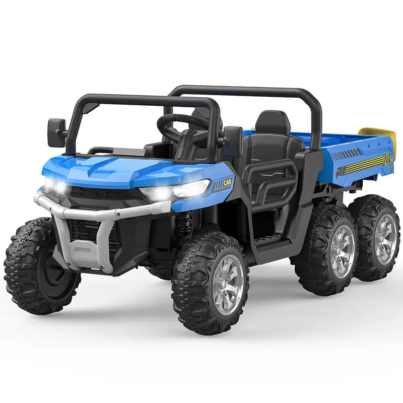 Garvee Ride - P Series: 2-Seater Ride on Car,6X6 24V Kids Ride On Dump Truck with Remote Control Electric Utility Vehicles UT...