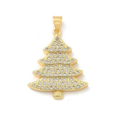 Brass Micro Pave Cubic Zirconia Pendants