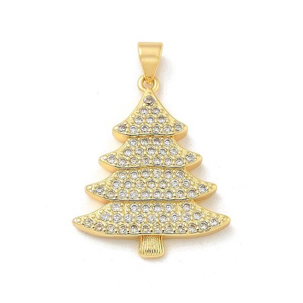 Brass Micro Pave Cubic Zirconia Pendants