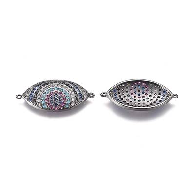 Brass Micro Pave Cubic Zirconia Links connectors