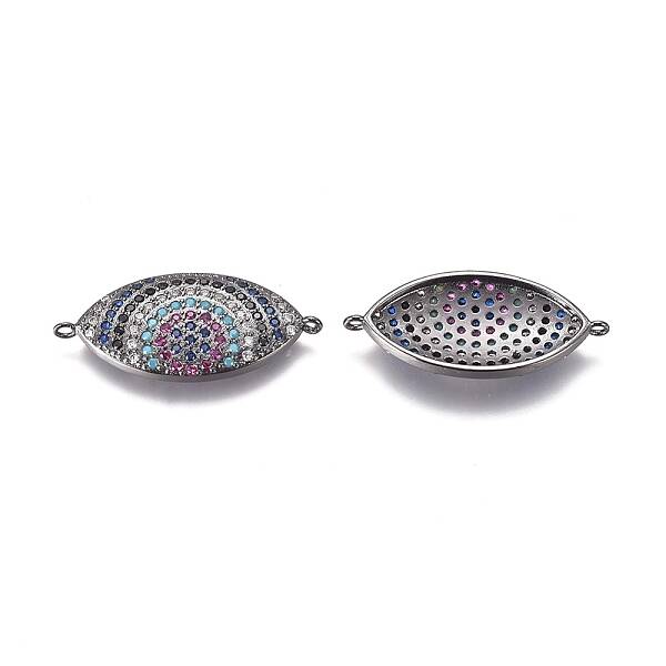 Brass Micro Pave Cubic Zirconia Links connectors