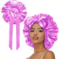 Double Layer Satin Bonnet Silk Bonnet for Sleeping Ladies' Gift 2025 New Lined Hair Bonnet with Tie Band for Women Curly Hair...