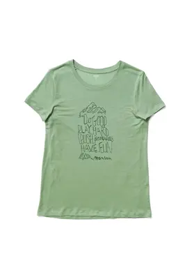 W's Tree Message Tee | Color: Ginkgo Green | Size: S