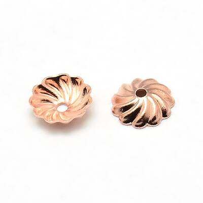 Brass Flower Bead Caps