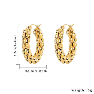 304 Stainless Steel Hoop Earrings for Women