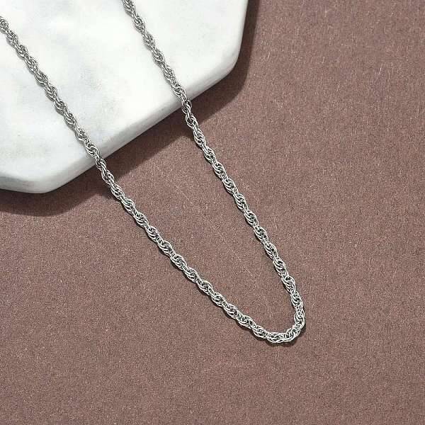 304 Stainless Steel Rope Chain Necklaces