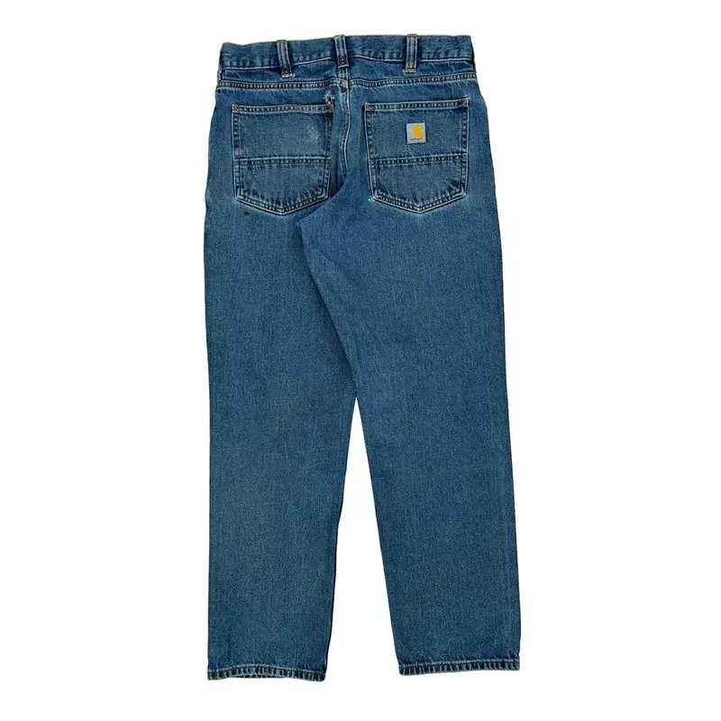 Relaxed Fit Carhartt Jeans - 33W 32L Blue Cotton