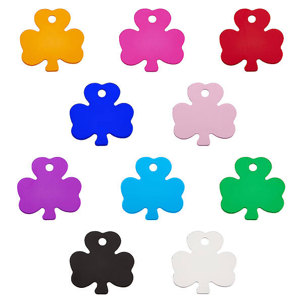 30Pcs 10 ColorsAluminum Pendants