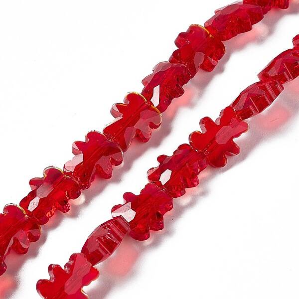 Transparent Electroplate Glass Beads Strands
