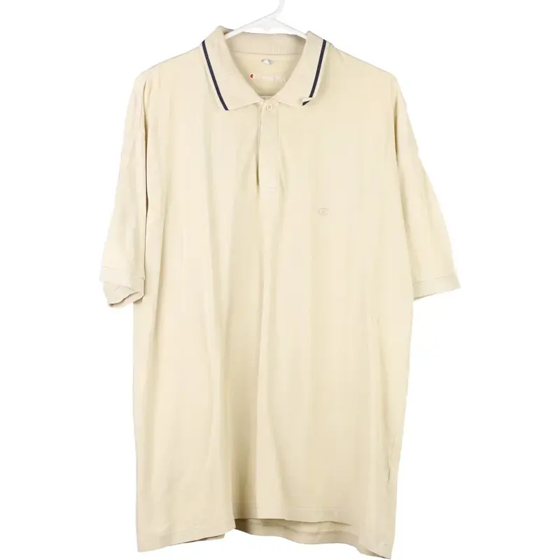 Champion Polo Shirt - XL Beige Cotton