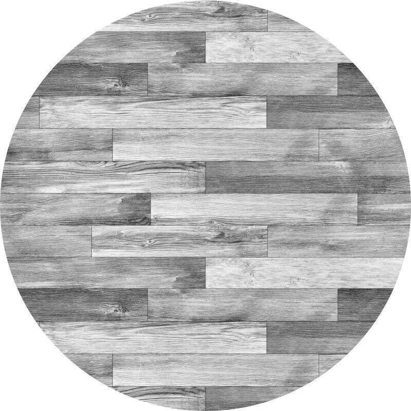 White Grey Wooden Brick Wall Round Birthday Backdrop - Aperturee