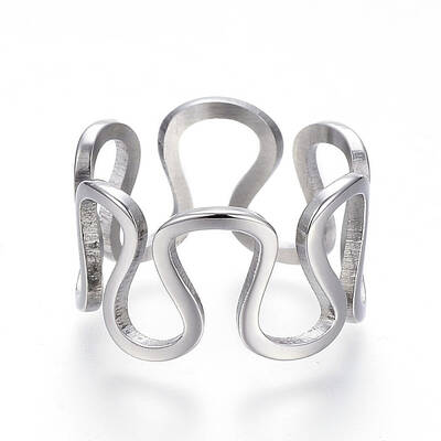 Tarnish Resistant 304 Stainless Steel Wide Band Rings