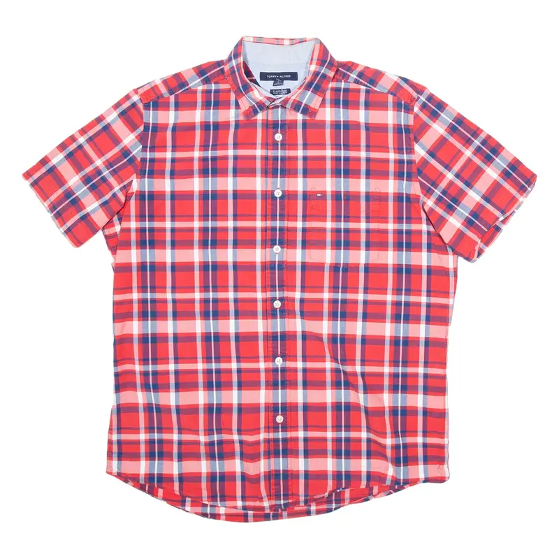 TOMMY HILFIGER Mens Shirt Red Check M