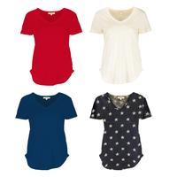 Urban Diction Slub Knit SEMI-SHEER Breathable Fabric Casual V-Neck Plain Curved Hem Tee Packs- Set of Four, Multiple Color Co...