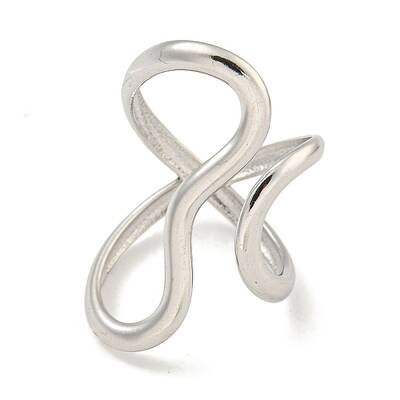 Non-Tarnish 304 Stainless Steel Open Cuff Ring for Women