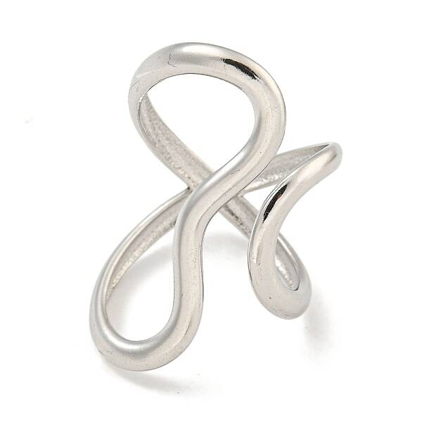 Non-Tarnish 304 Stainless Steel Open Cuff Ring for Women