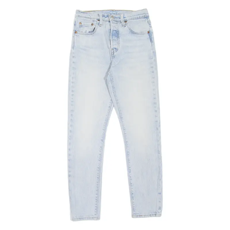 LEVI'S 501S Jeans Premium Womens Blue Skinny Straight Stone Wash W25 L28