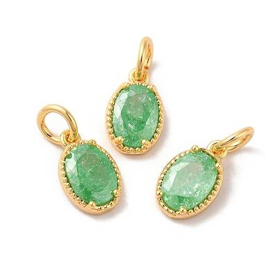Real 18K Gold Plated Brass Micro Pave Cubic Zirconia Pendants