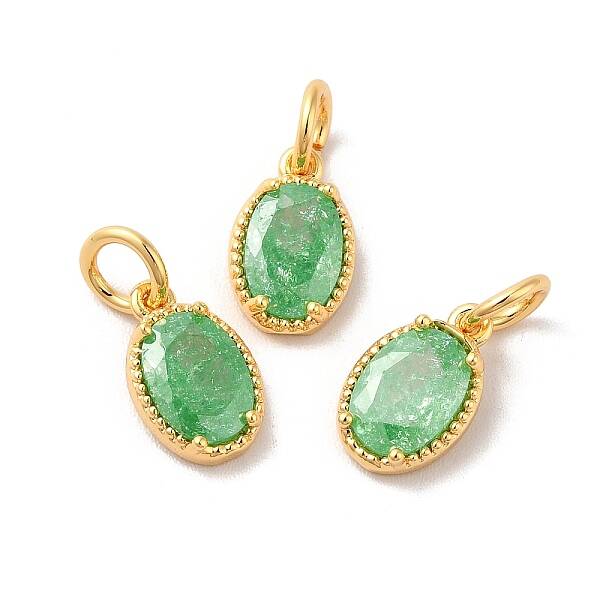 Real 18K Gold Plated Brass Micro Pave Cubic Zirconia Pendants