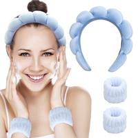 【Outdoorfun】Doores Spa Headband for Women - Makeup Headband & Wrist Washband Set, Ideal for Face Washing, Mother's Day & ...
