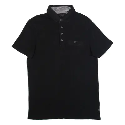 TED BAKER Mens Polo Shirt Black L
