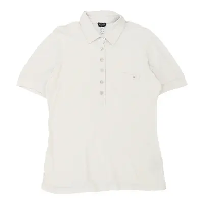 Armani Jeans Polo Shirt - XL White Viscose Blend | Size: x-large