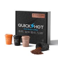 Quickshot Organic Instant Cold Brew Coffee, Premium Espresso, 100% Arabica Beans with Advanced Freeze-drying Technology, Perf...