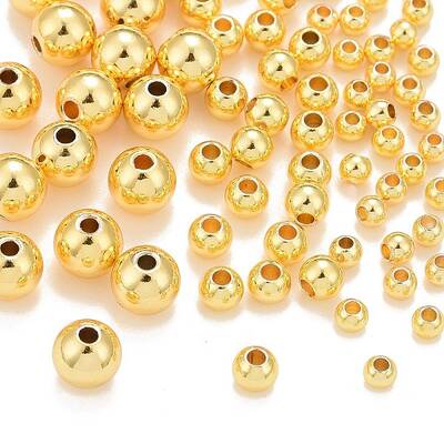 3 Size Gold Plated Beads