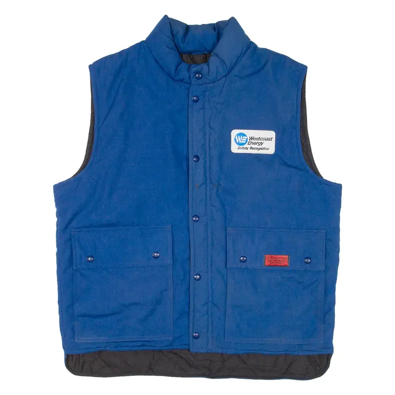 Quilted Lined Mens Workwear Gilet Blue L