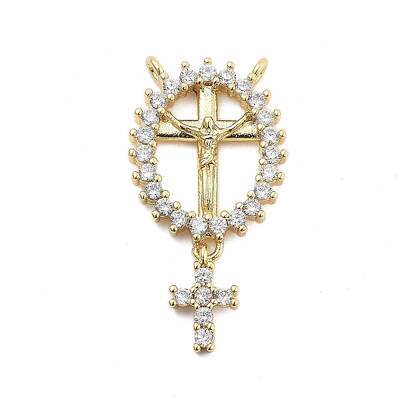 Brass Micro Pave Cubic Zirconia Pendants