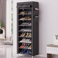 【Springtok】Vertical Narrow 10-Tier Shoe Organizer Rack with Non-Woven Cover, Holds 20-22 Pairs,Ideal for Closet, Entryway...
