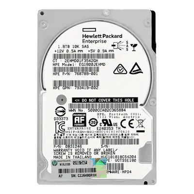 768789-001 HP 1.8TB 12Gb/s SAS 10000 2.5-inch Hard Drive