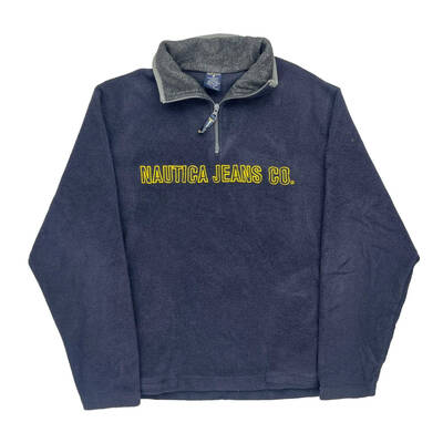 Nautica Jeans Co. Nautica Spellout Fleece - Large Blue Polyester