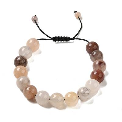 12.5mm Round Lilac Natural Quartz Braided Bead Bracelets for Women Men