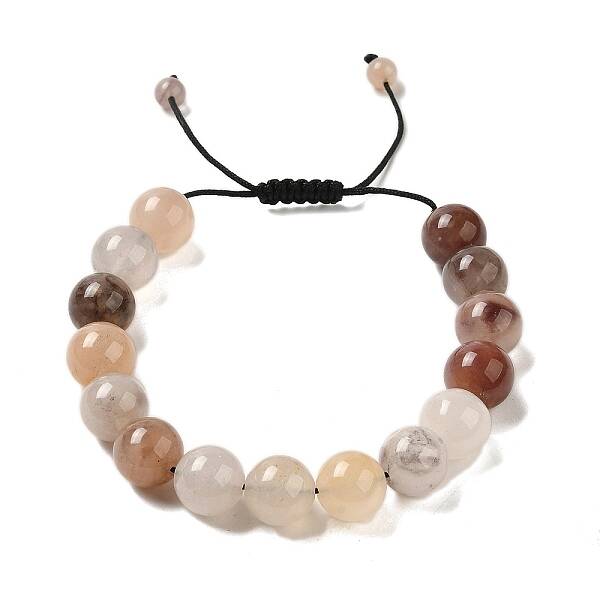 12.5mm Round Lilac Natural Quartz Braided Bead Bracelets for Women Men