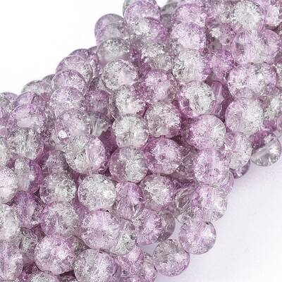 Crackle Glass Beads Strands